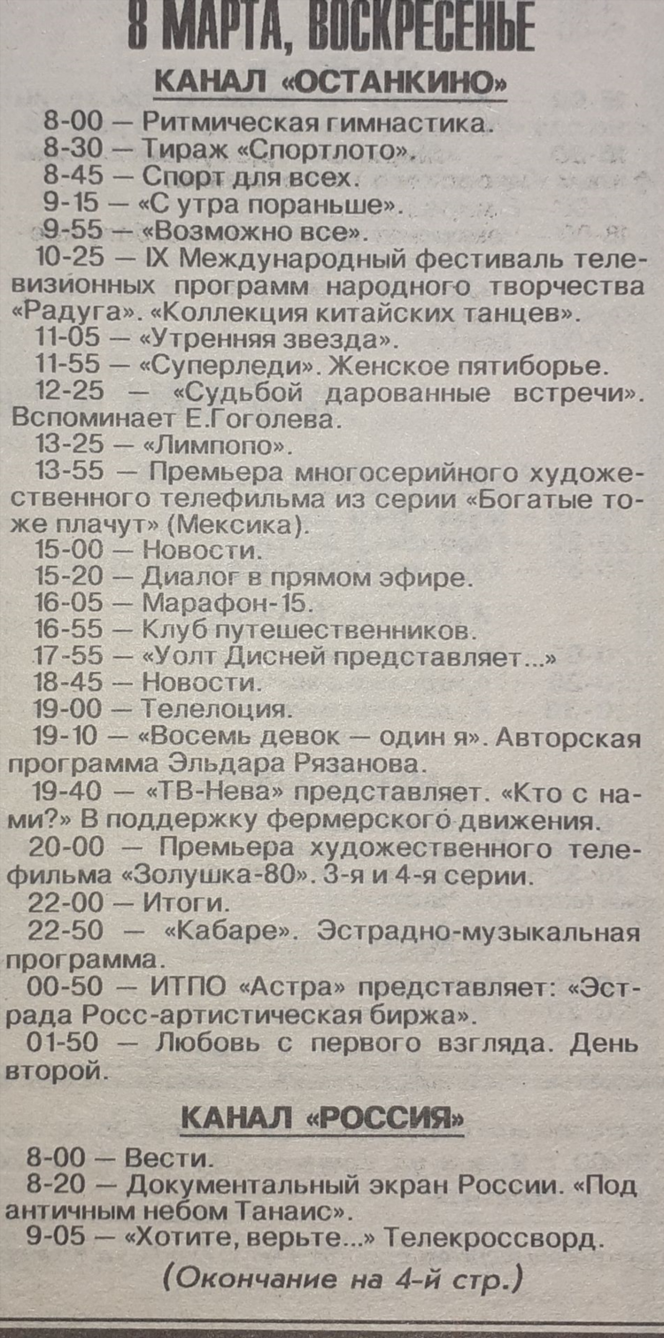 Расписание канал матч тв на сегодня