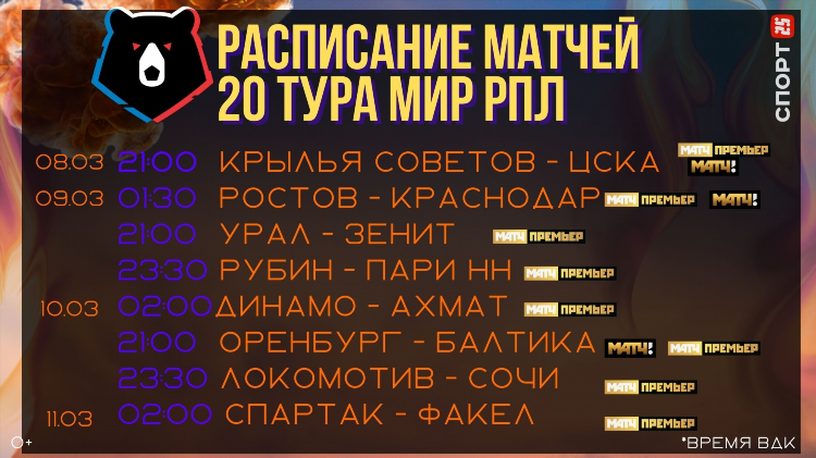 Цска матчи расписание